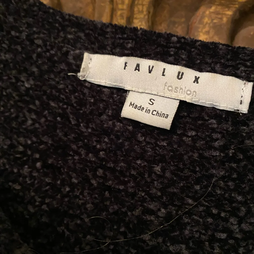 FAVLUX Black chenille sweater - Image 4
