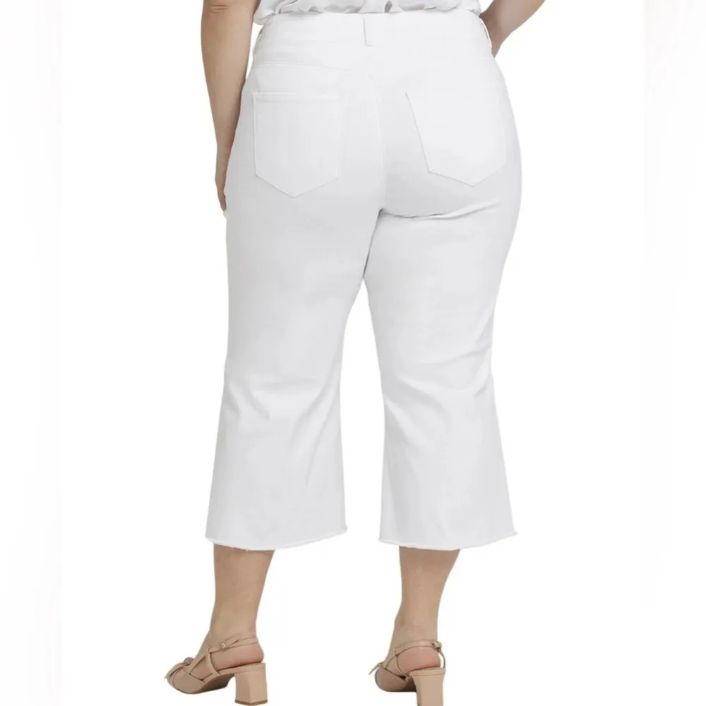 New NYDJ Lift and Tuck High Rise Wide Leg White Capri Pants Size 18W - Image 2