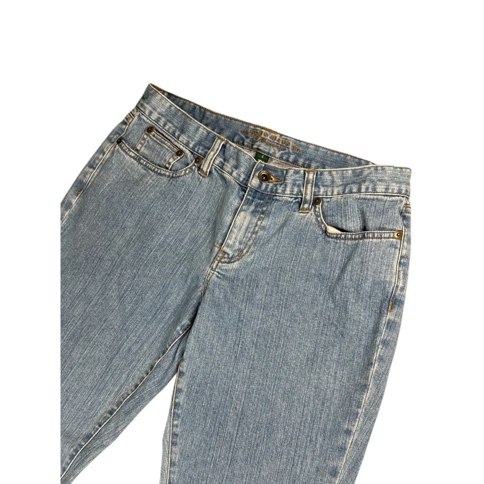 Lauren Jeans Co. By Ralph Lauren Bootcut Jeans Light Wash Mid Rise Size 6 Preppy Blue - Image 2