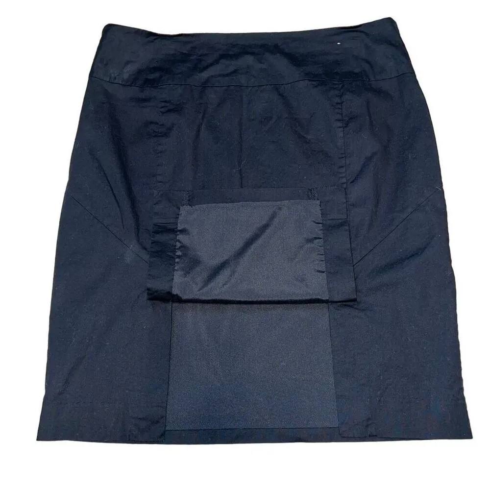 Gap Womens Stretch Straight Pencil Skirt Solid Black Lined Slit Back Size 14 - Image 5