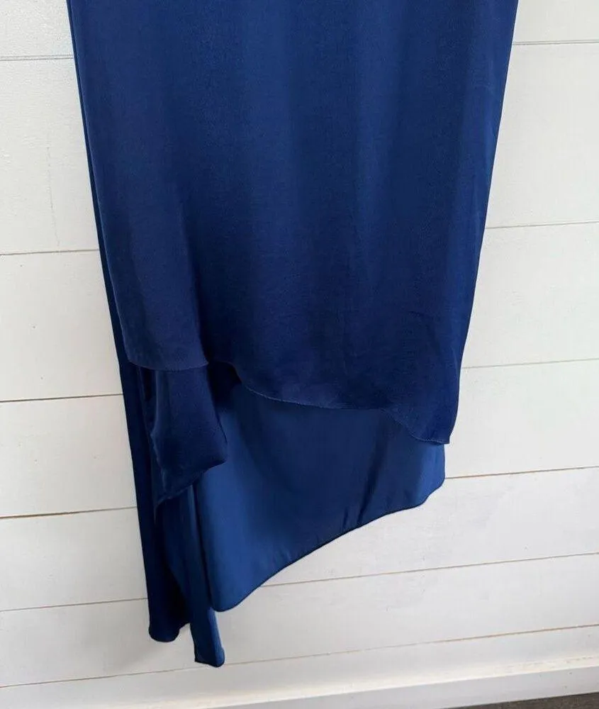 BCBG Women’s Medium Jeweled Royal Blue Midi Dress - Image 2