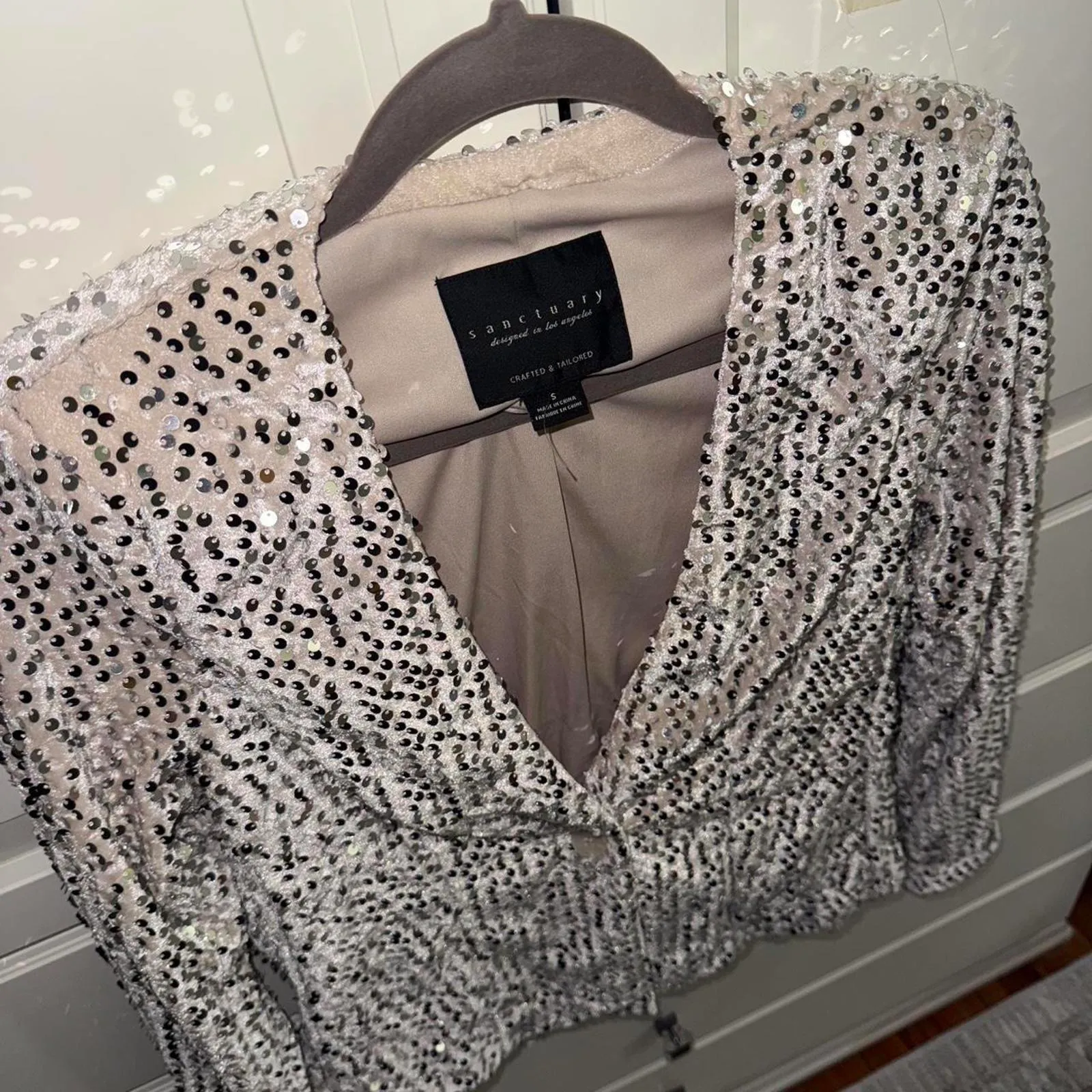 Sanctuary charmed blazer in champagne - Image 3