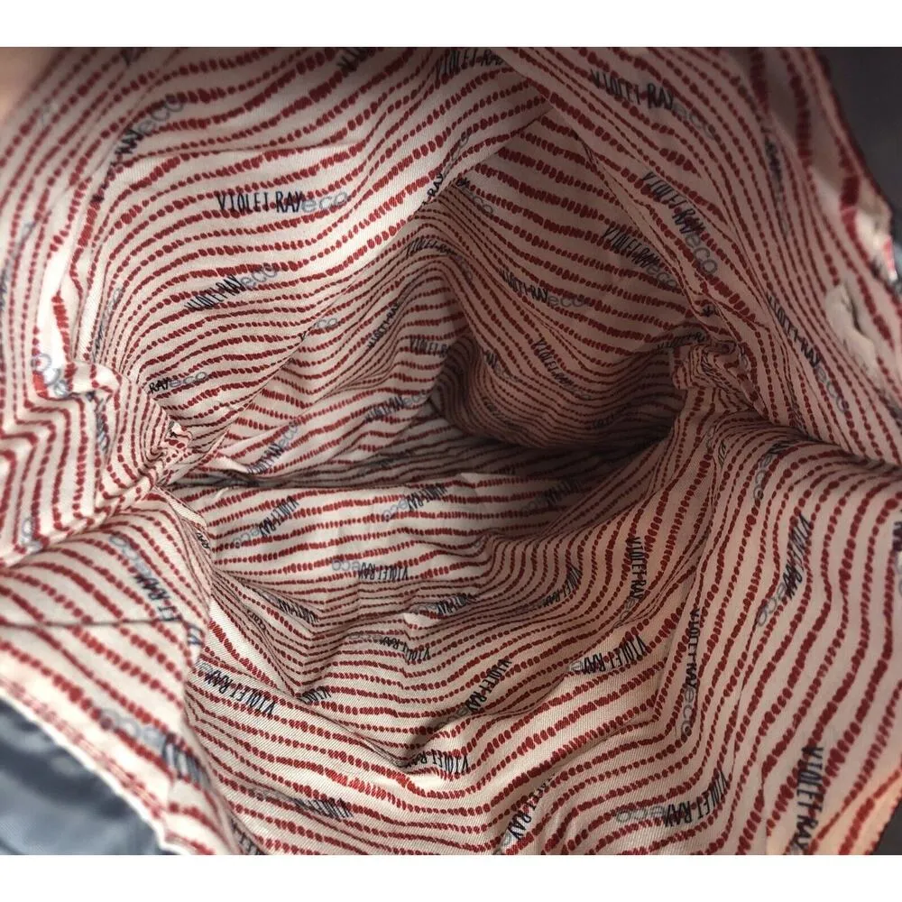 Violet Ray Eco Women’s Handbag, Light Gray Nylon Envelope Purse - Image 9