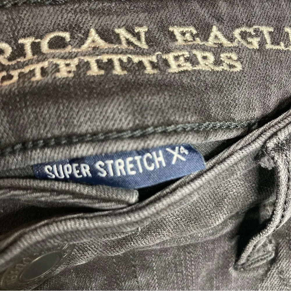 American Eagle Outfitters super low jegging‎ black Gray size 8 - Image 7