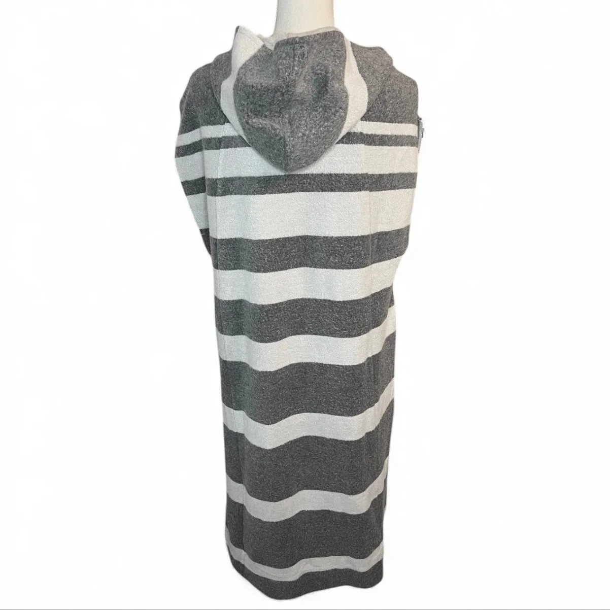 Soft Surroundings Glacier Canyon Excalibur gray Stripe Poncho vest scandi girl - Image 6