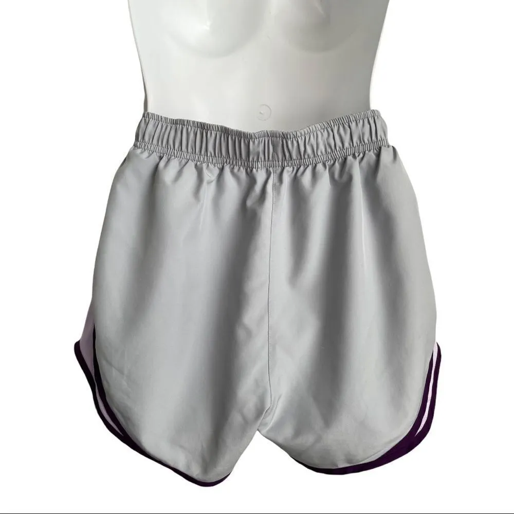 Nike Gray Stripped Athletic Running Shorts Medium - Image 4