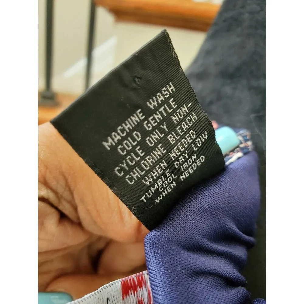 Fire los Angeles Women's Blue Polyester Round Neck Long Sleeve Casual Blouse M - Image 8