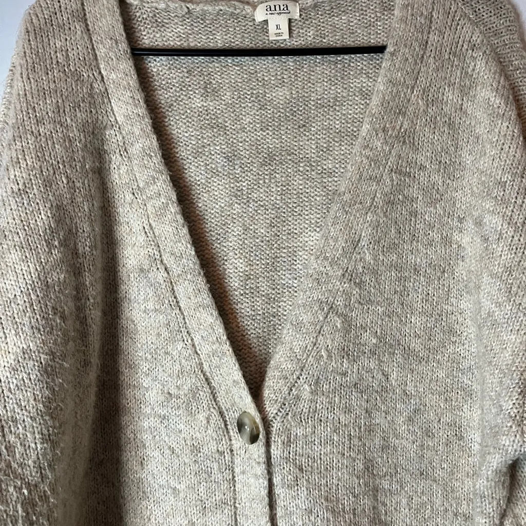a.n.a Beige Button-Up Cardigan - Image 3