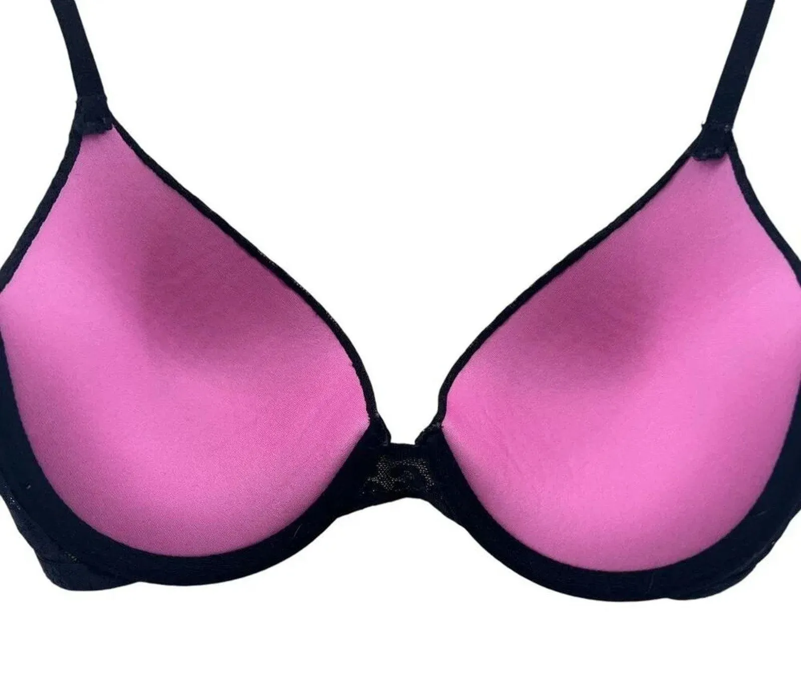 Love Pink Victoria’s Secret Black Leopard Lace Bra Wear Everywhere Push Up 34B - Image 2