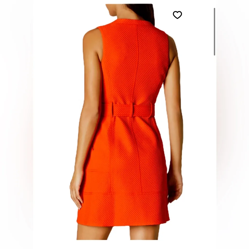 Karen Millen Orange Tie Waist Dress - Image 2