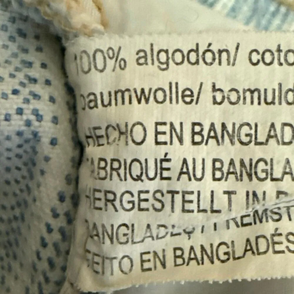 Zara Women's Blue Striped High Waisted Casual Mini Denim Jean Shorts Size 0 - Image 5