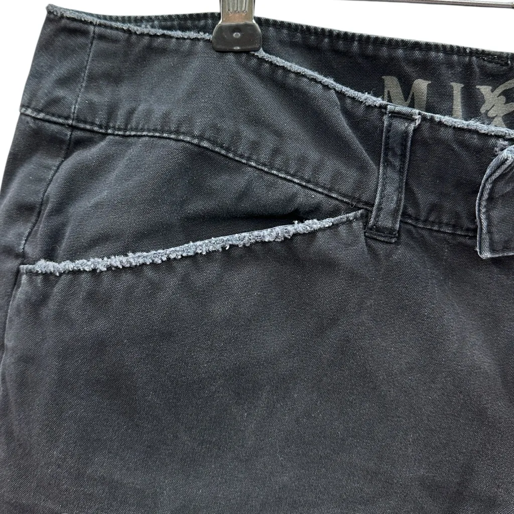 Mixit Cotton Black Bermuda Length Raw Hem and Trim Chino Shorts Womens 10 - Image 3