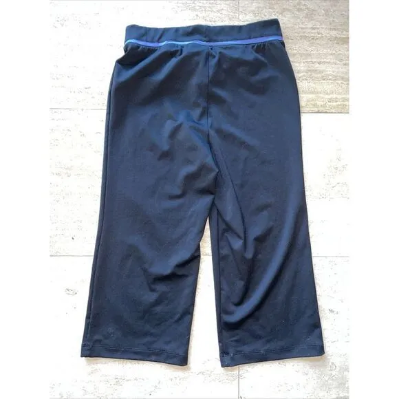 Reebok Women's Size Small‎ Capri Yoga Leggings Black Blue - Image 3