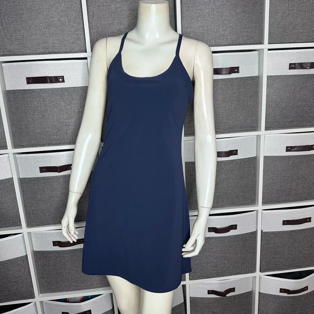Outdoor Voices The Exercise Mini Dress Navy Blue Built In Shorts Womens Size XS - Image 3