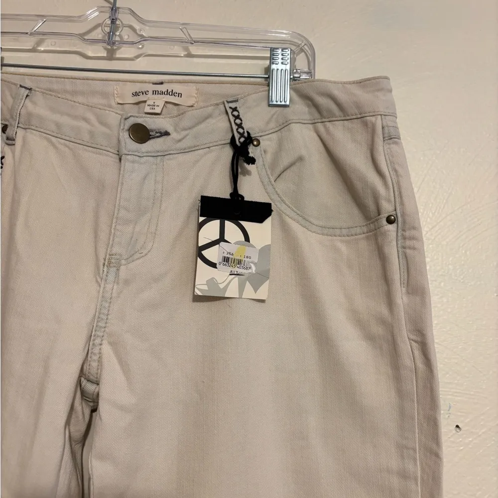 Steve Madden Cream Straight Leg Jeans - Image 7