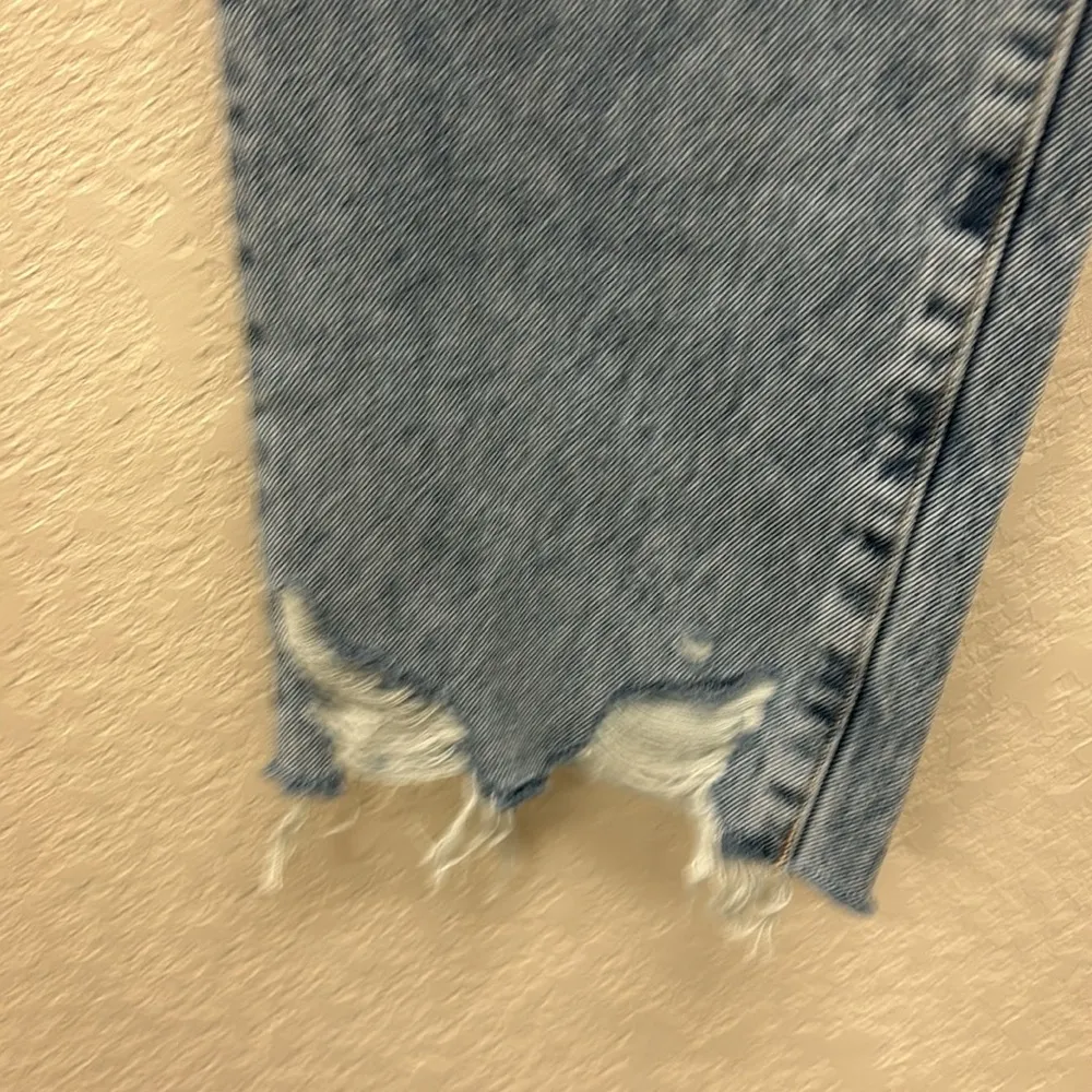 Pistola Wide Leg Acid Washed Rough Hem Jeans Size 27 New - Image 2