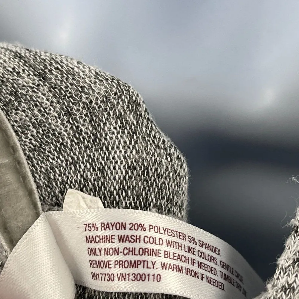 GilliganĀ & O'Malley Long Sleeve Tulip Hem Knit Hoodie Pullover Top Sweatshirt Gray Size M - Image 7