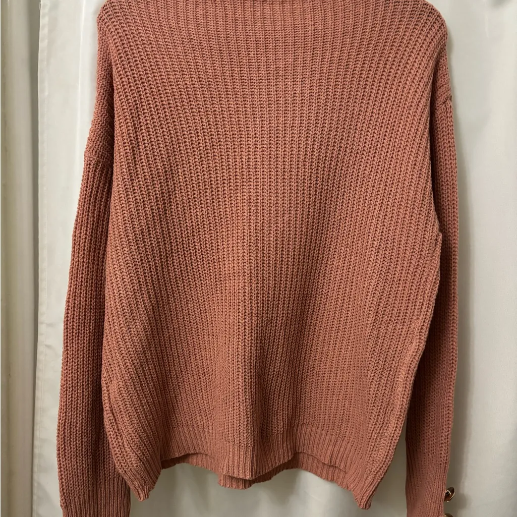 Cozy Pink Knit Sweater Size XXL - Image 4