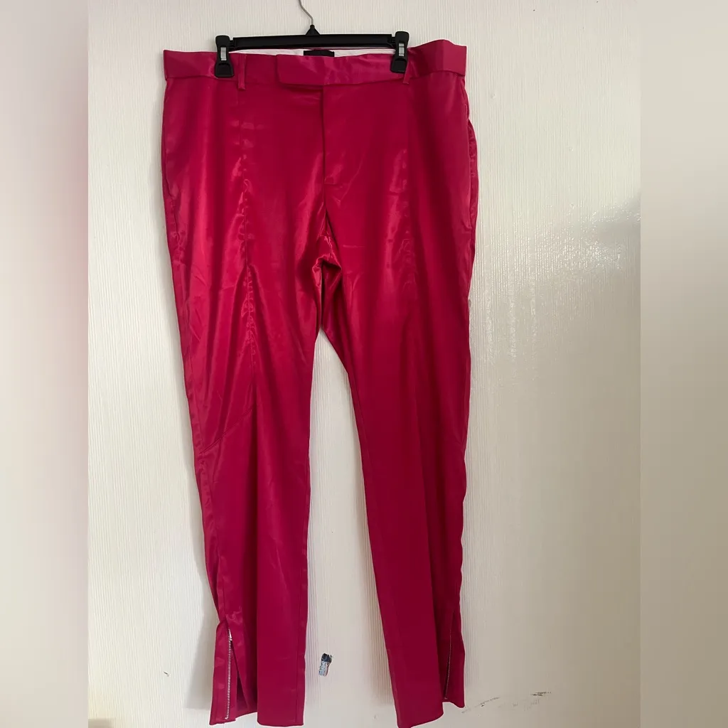 Vibrant Pink Straight Leg Women's Pants - Image 2