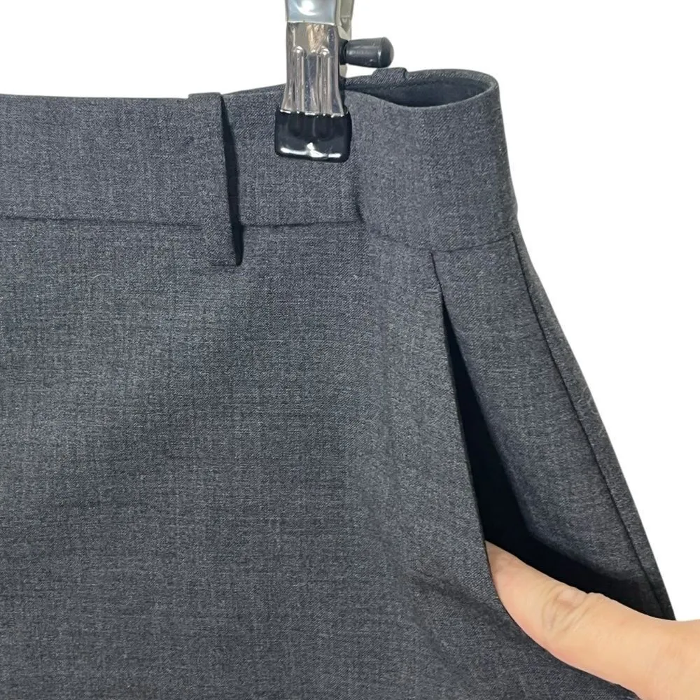 Theory NWT Treeca 2 Charcoal Wool Pants Women’s Size 8 Slim Crop Work - Image 8