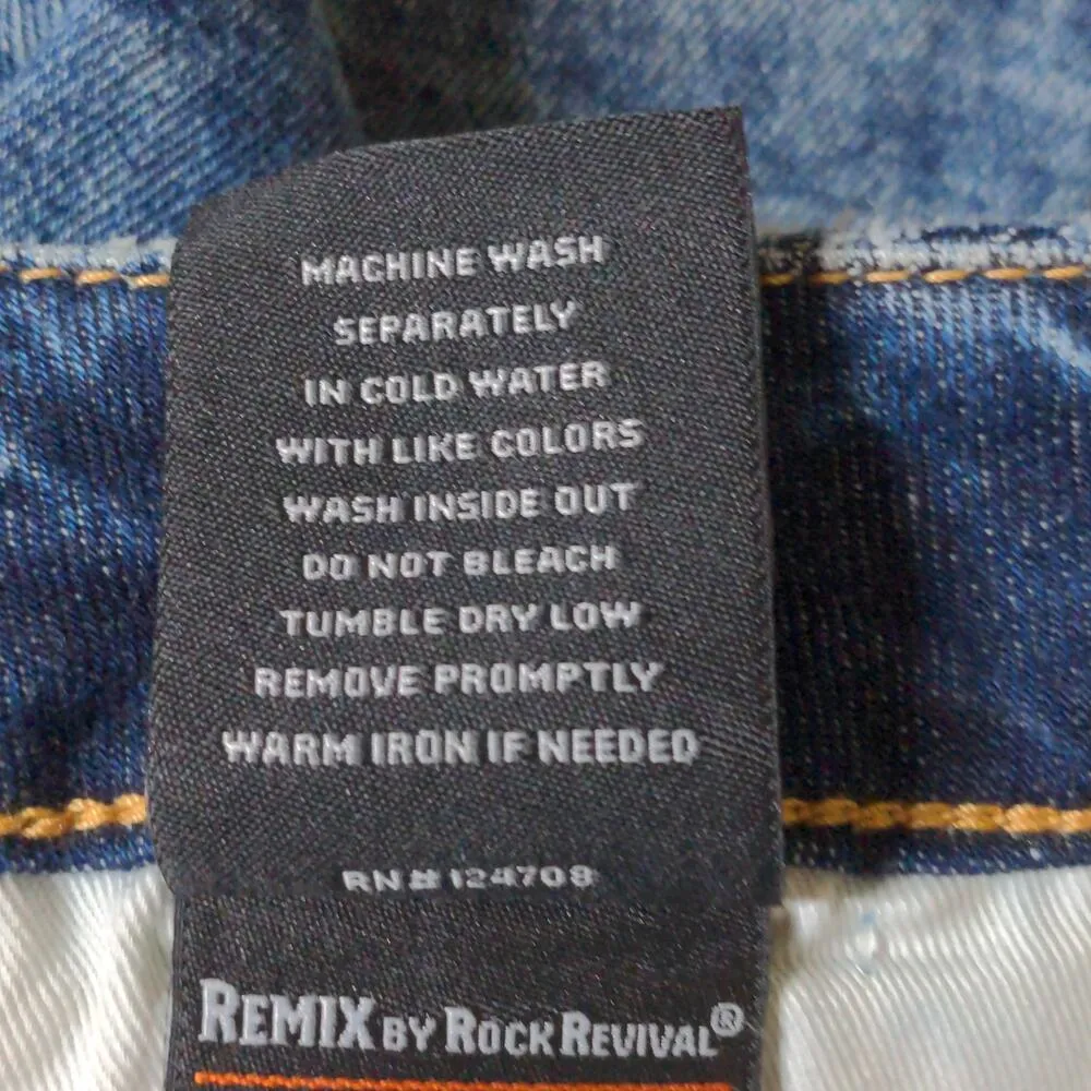 Remix by Rock Revival Skinny Jeans in Blue - Size 26 - NWT - Image 11