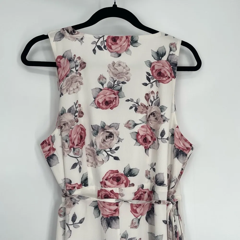 Ellelauri by Liz Rymar Women's Pink Floral Sleeveless Eden Maxi Dress Size Large - Image 5