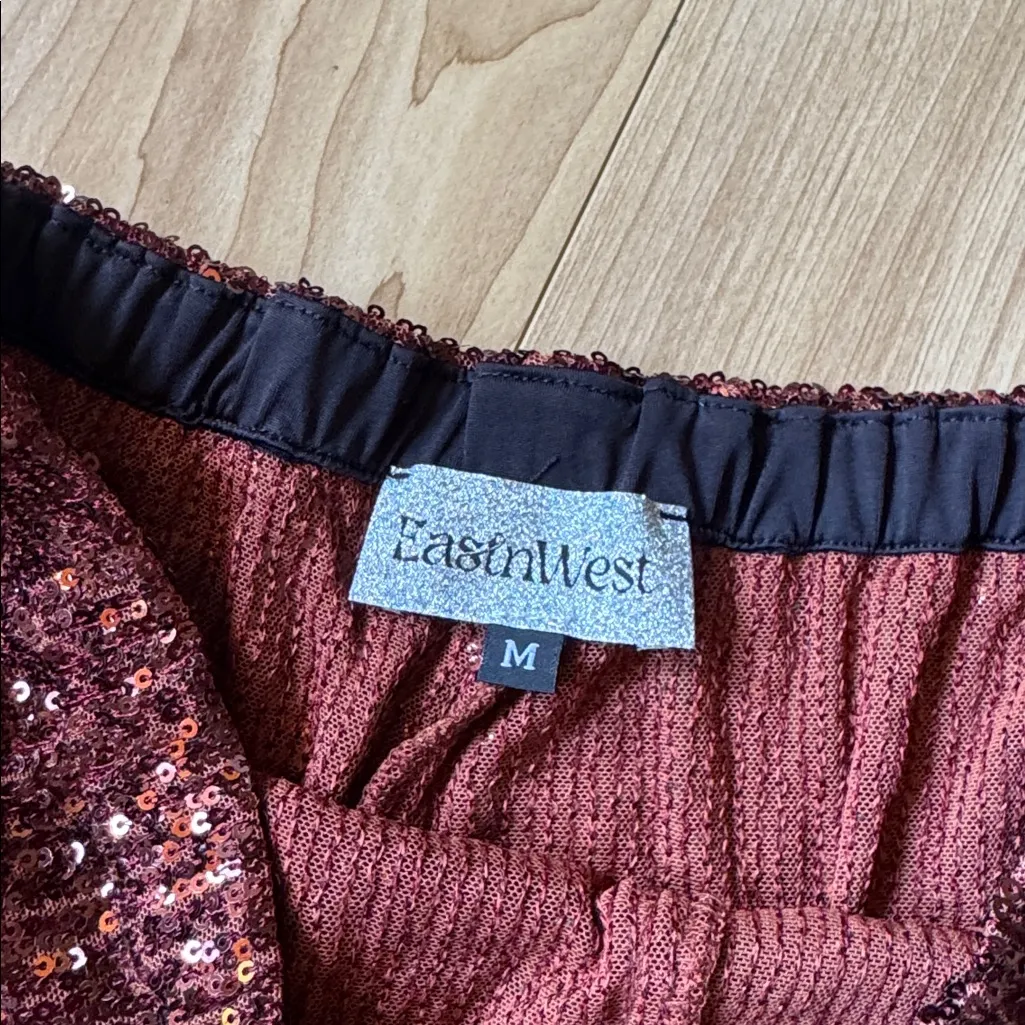 Sequin Women's Shorts Brown Size M - Image 2