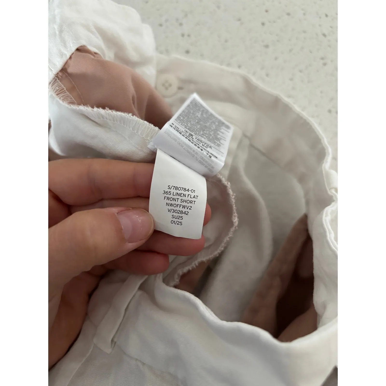 Gap Shorts Womens 6 White‎ Linen Trousers Coastal Beachy Preppy Country Club - Image 4