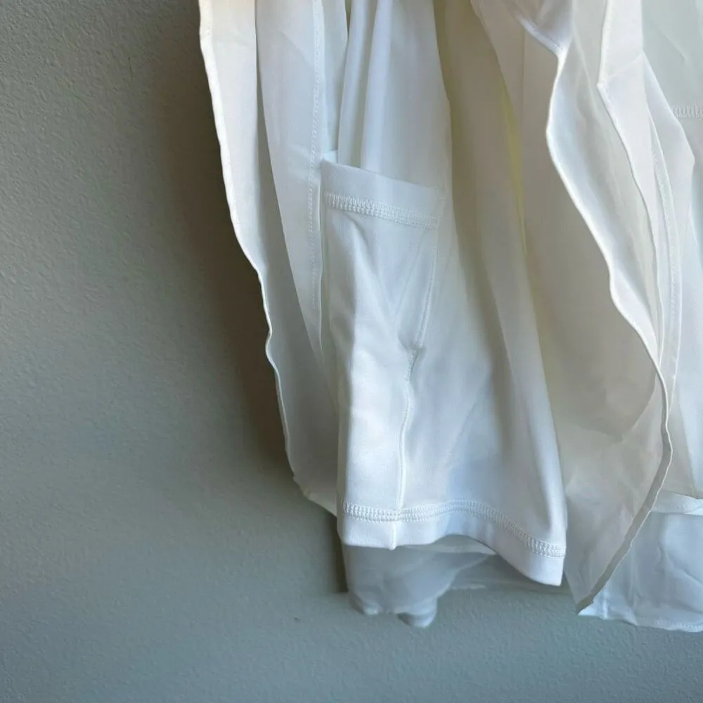 NWT Aerie Maggie White Ruffle Athletic Tennis Dress Built In Shorts Size Small - Image 7