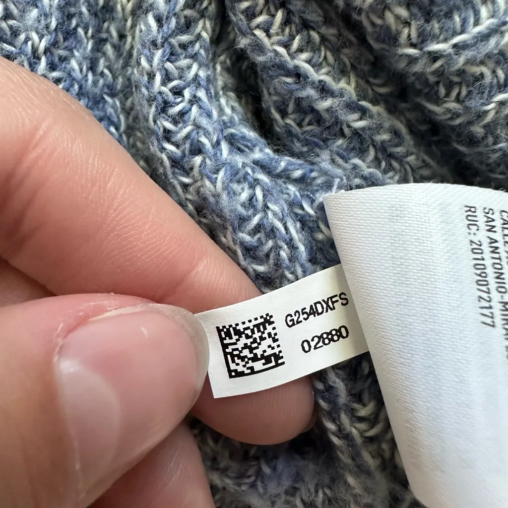 American Eagle Outfitters Knit Sweater Blue Long Sleeve Pullover Cotton Wool - Image 6