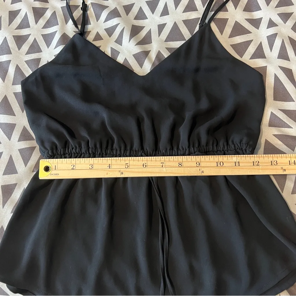 Aritzia Babaton Warren‎ Camisole Black Chiffon Cinched Tie Waist Size XXS - Image 13