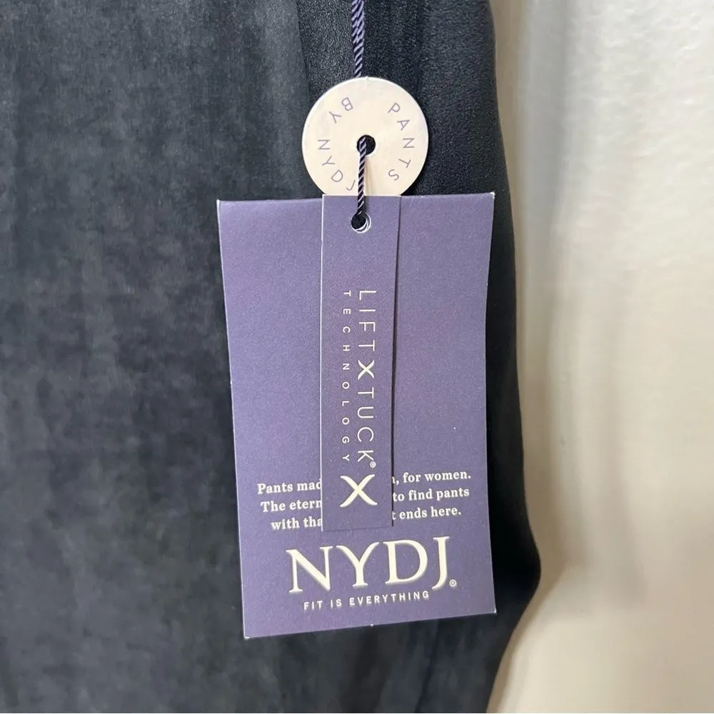 NYDJ Basic Legging Pants In Stretch Faux Suede NWT Black Size 10 - Image 6
