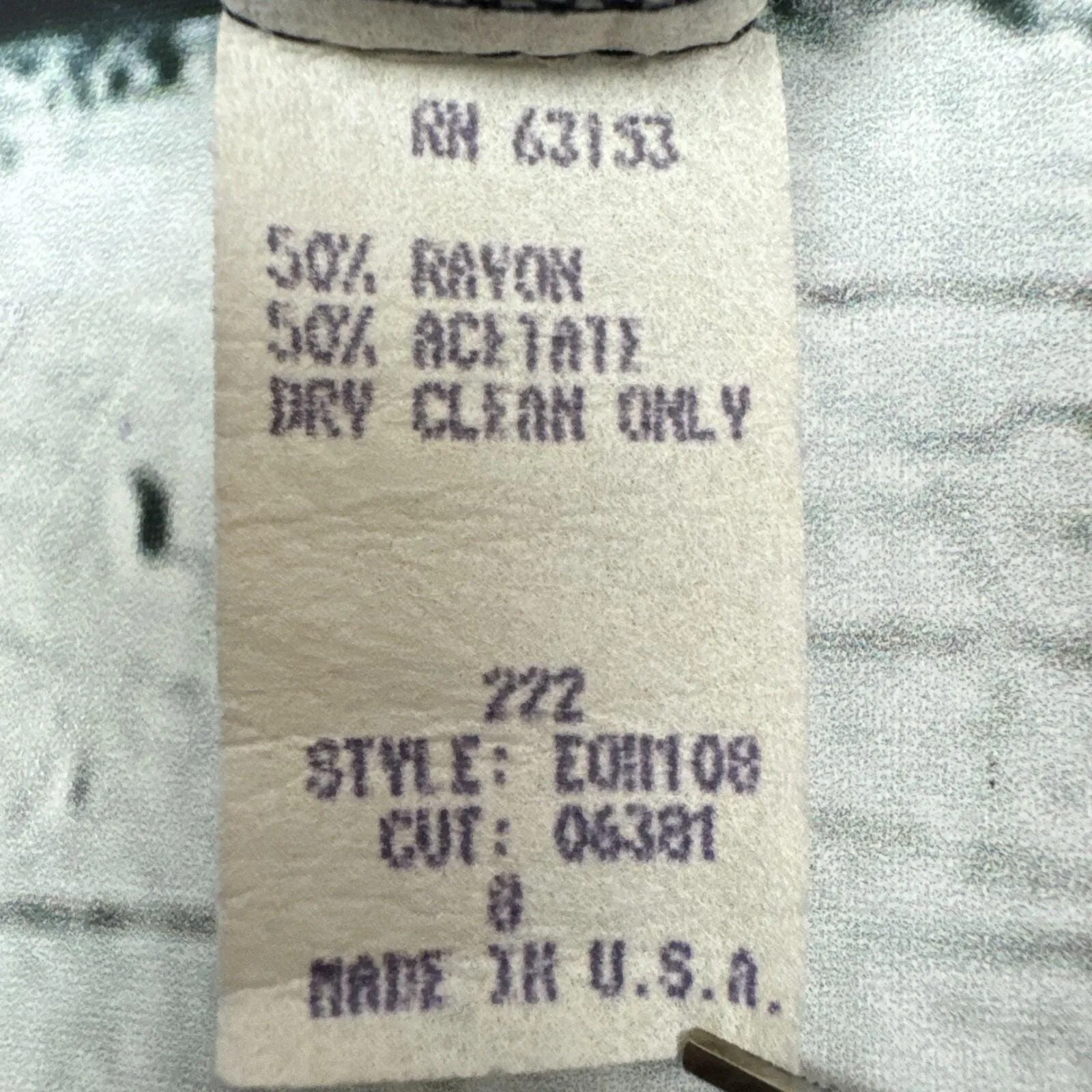 CDC Caren Desiree Co Women's Blue Crepe Ruffled Dress [Size 8] EUC Made‎ in USA - Image 3