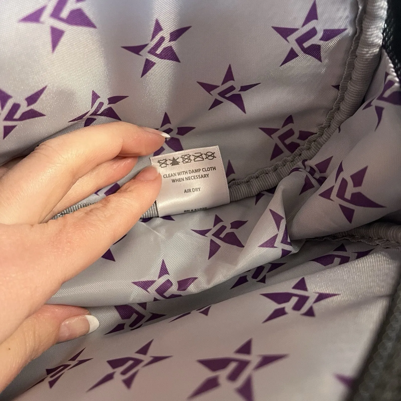 Rebel Revolt Replacement Bags for Cheer Shoes Purple Velour NEW Two Sizes - Image 7