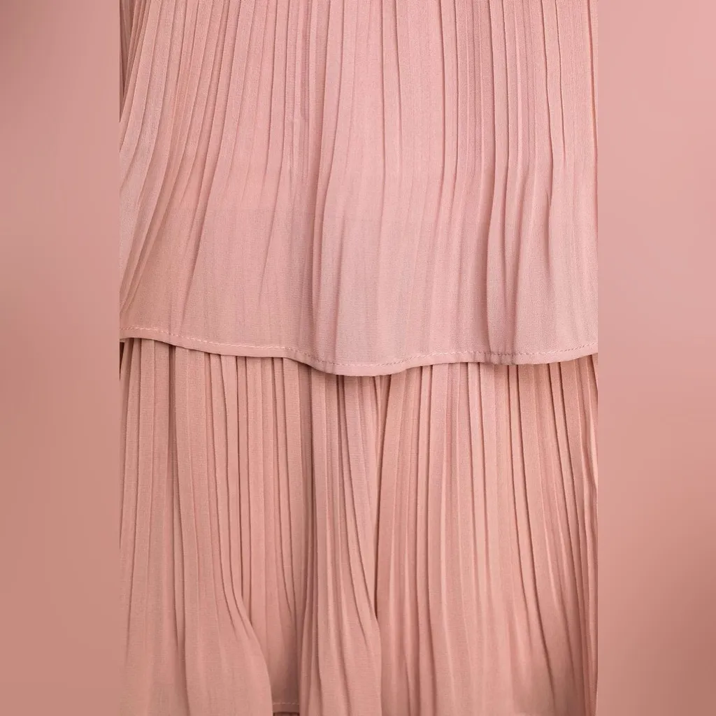 Lulu's Blowing Kisses Dusty Pink Pleated One - Image 5