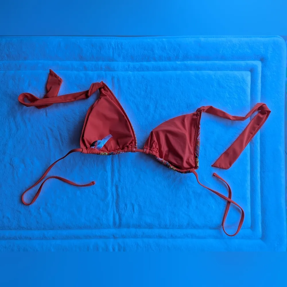 Nanette Lepore Sayulita Triangle Bikini Tops S Stripe Crochet Colorful - Image 13