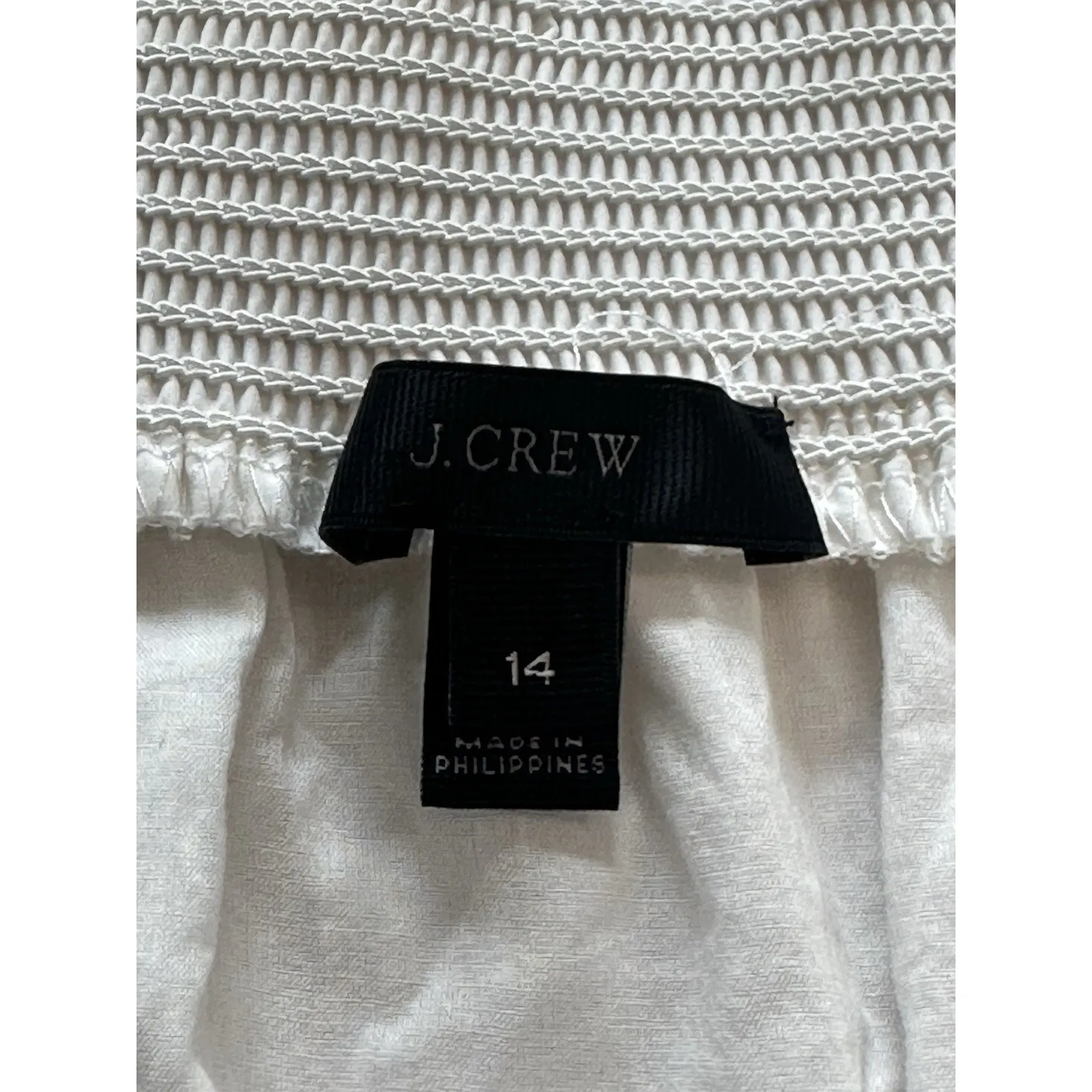 J.CREW Off The Shoulder Poplin Dress White Shift Wedding Vacay Cruise Sz 14 - Image 3