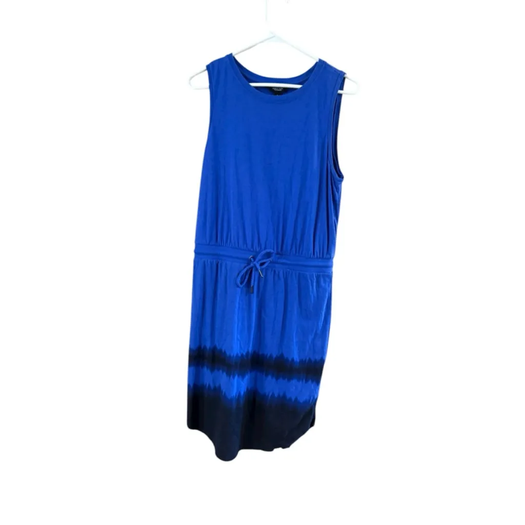Women's Simply Vera Vera Wang Blue Tie-Dye Mini Dress S - Image 3