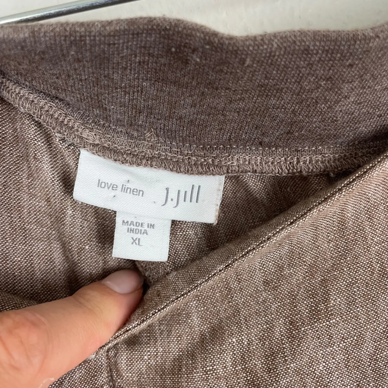J. Jill Love Linen Pull‎ On Crop Pants Womens XL Brown Casual Lightweight - Image 4