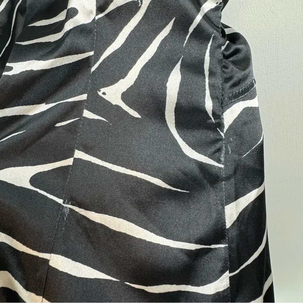 NWT Zara Zebra Satin Mini Dress Sz Small Halter Neck Strappy Party Cocktail - Image 16