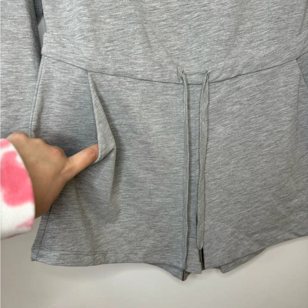 Marissa Webb Marlo Drop Shoulder Knit Romper In Light Heather Grey Medium NWT Gray - Image 6