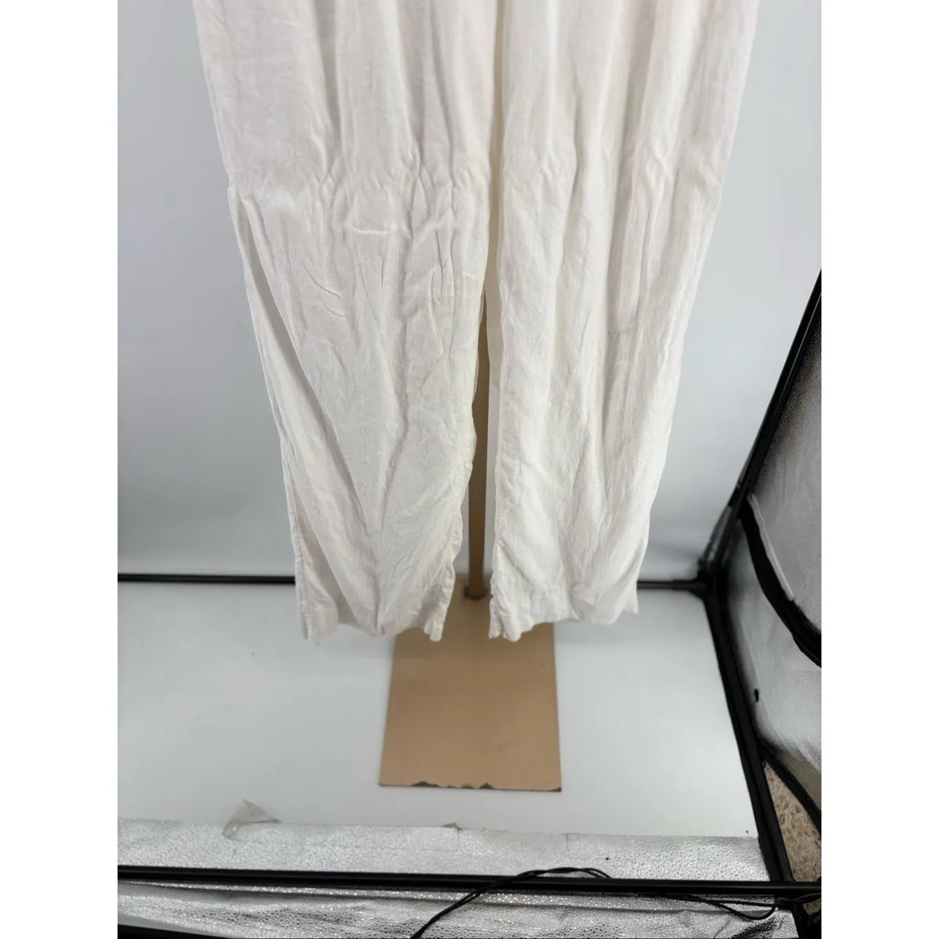 ABERCROMBIE & FITCH Women's Tailored Linen Blend Pants White Size 30/10R - Image 4