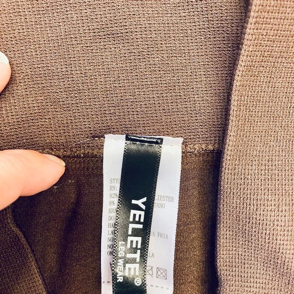 YELETE OS Brown Seamless Spandex‎ Biker Shorts - Image 5