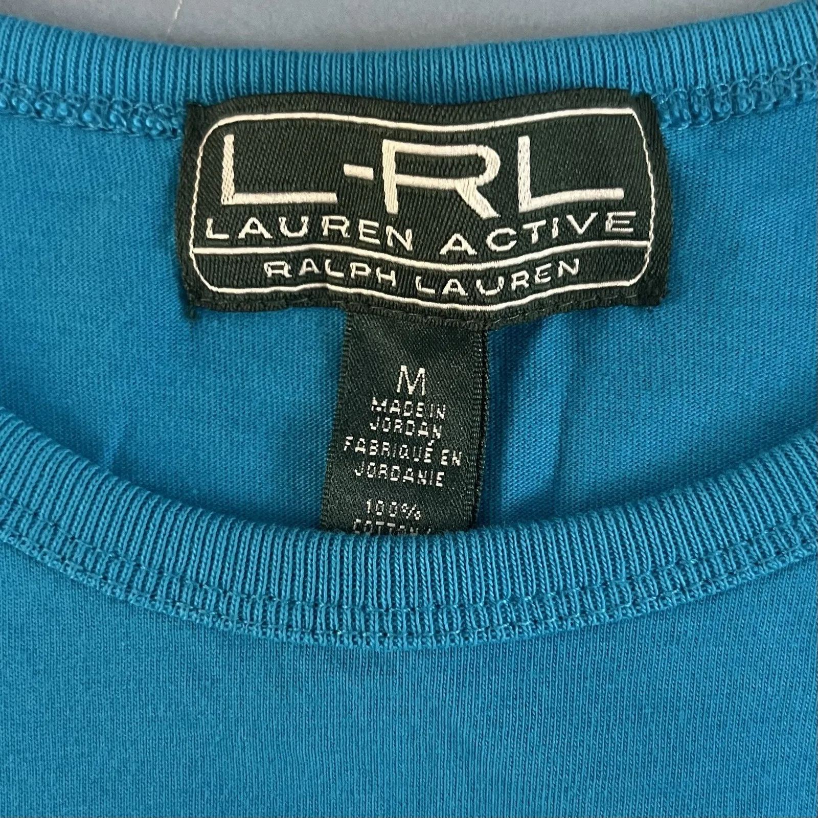 Lauren Ralph Lauren LRL Active Embroidered Logo Blue Long Sleeve Cotton Shirt - Image 4