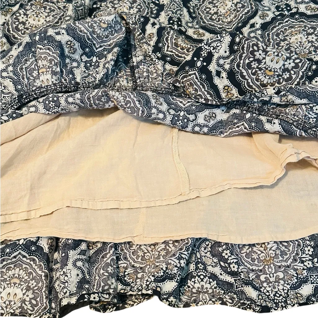 Vintage INC International Y2K Babydoll Dress Floral Boho Western Size 8 Blue - Image 6