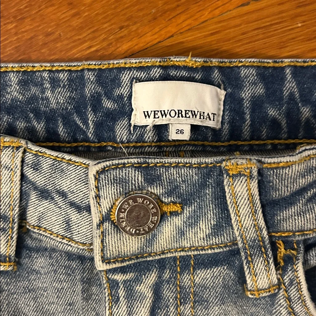 NWOT We Wore What Womens Light Wash Heathered Skinny Jeans - Image 3