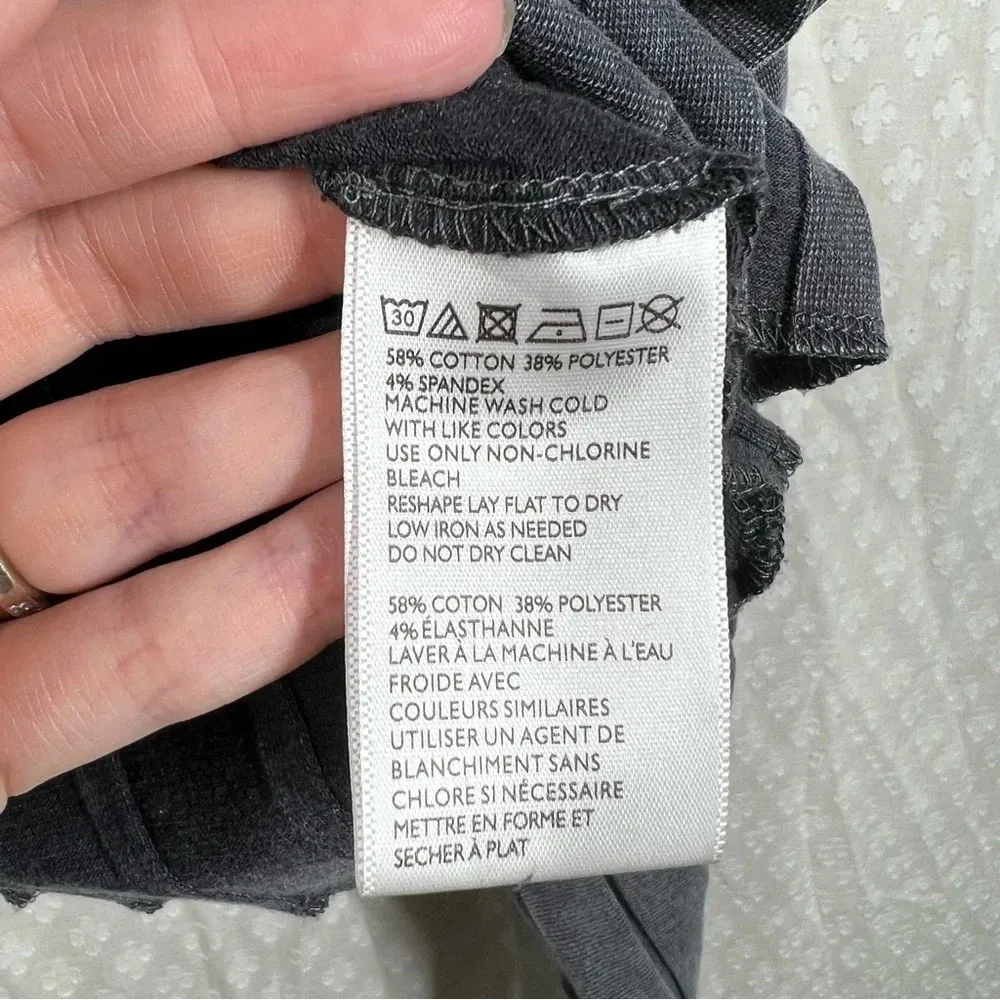 Urban‎ Outfitters Grey Ribbed Mock Neck Top - Image 3