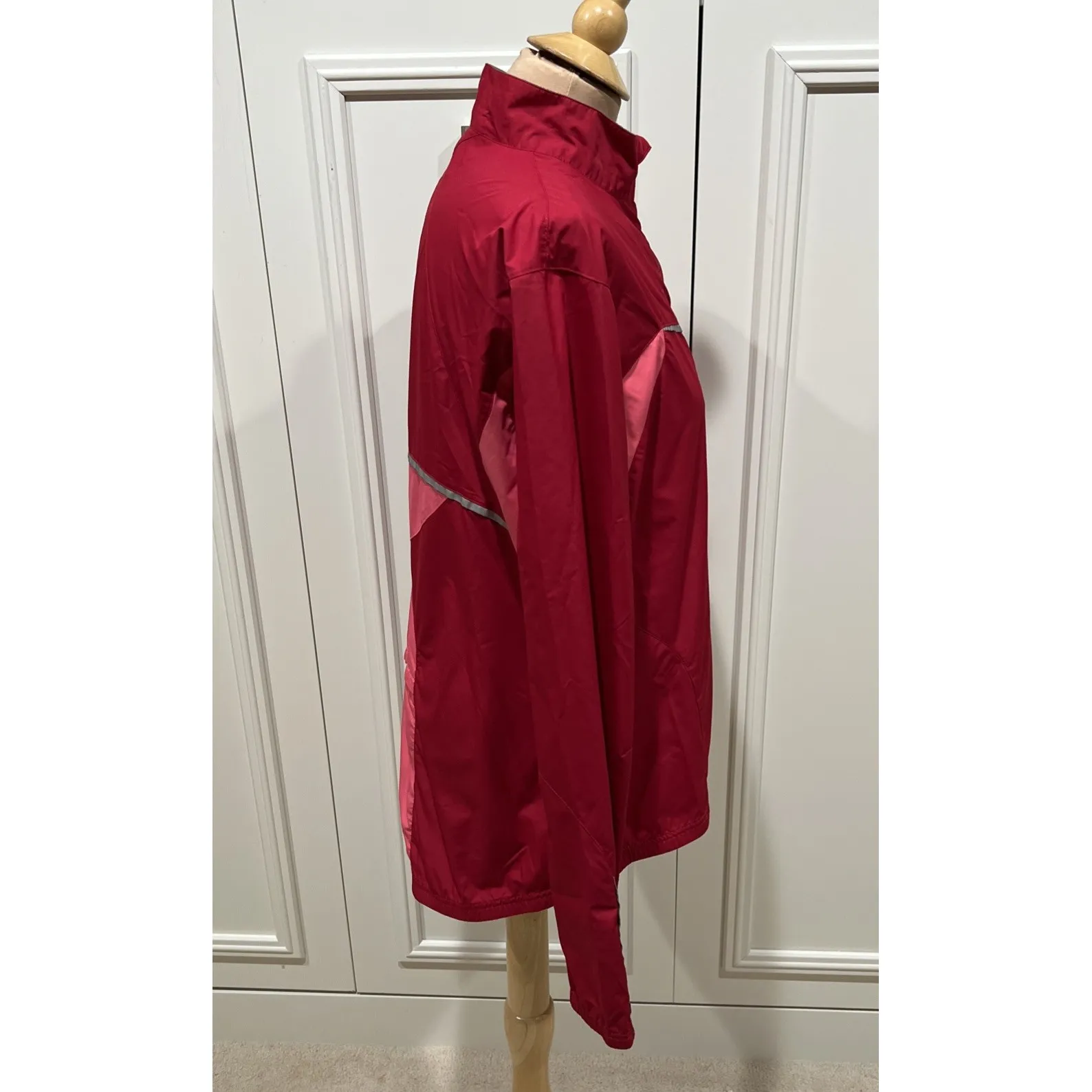 Pearl Izumi Windbreaker Cycling Running Jacket Full Zip Red Barrier Lightweight - Image 3