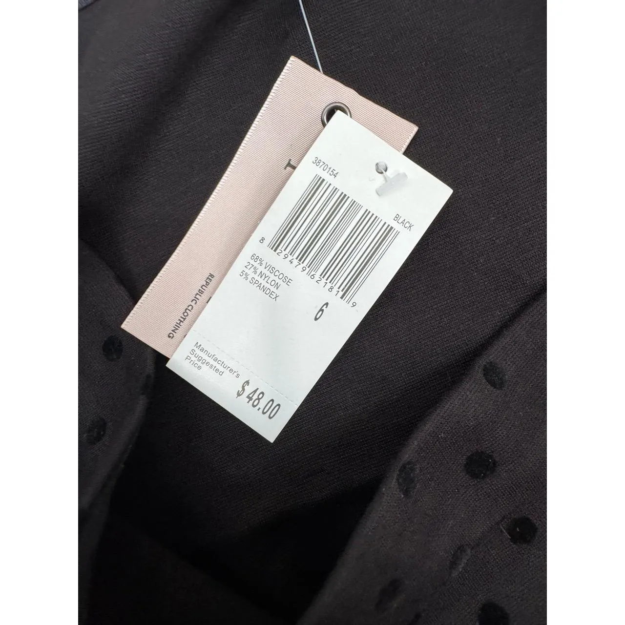 Philosophy Skirt Womens Size 6 Black A-Line Textured Dot Print Classic Short - Image 9