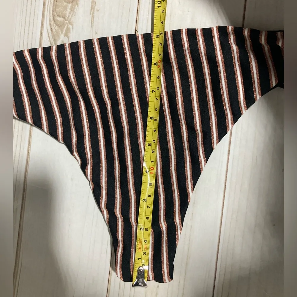 NWT L*Space Horizon Stripe La Jolla Bikini Black L - Image 10